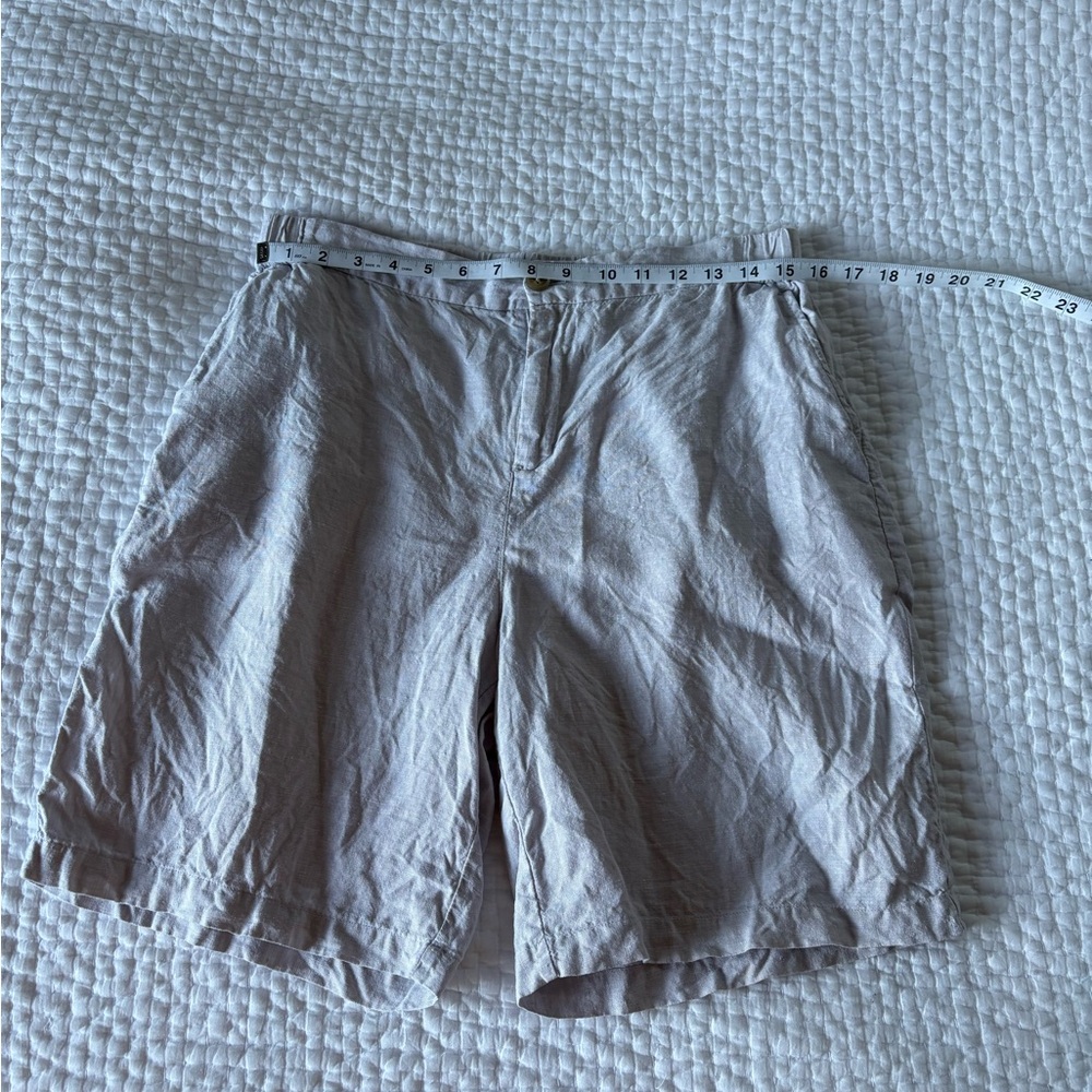 Linen Sigrid Olsen White Shorts - Picture 3 of 5
